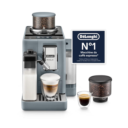 De'Longhi Rivelia EXAM440.55.G Automatic Coffee Machine, LatteCrema, 16 One-Touch Drinks