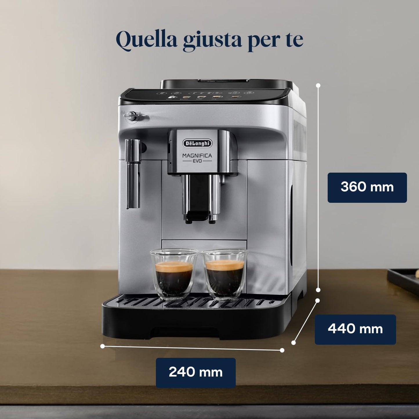 De'Longhi Magnifica ECAM292.33.SB Automatic Coffee Machine, 4 One-Touch Drinks, Silver