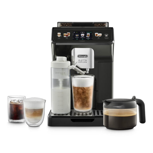 De'Longhi Eletta Explore ECAM452.67.G Coffee Machine, 50 Drinks, Cold Brew, LatteCrema