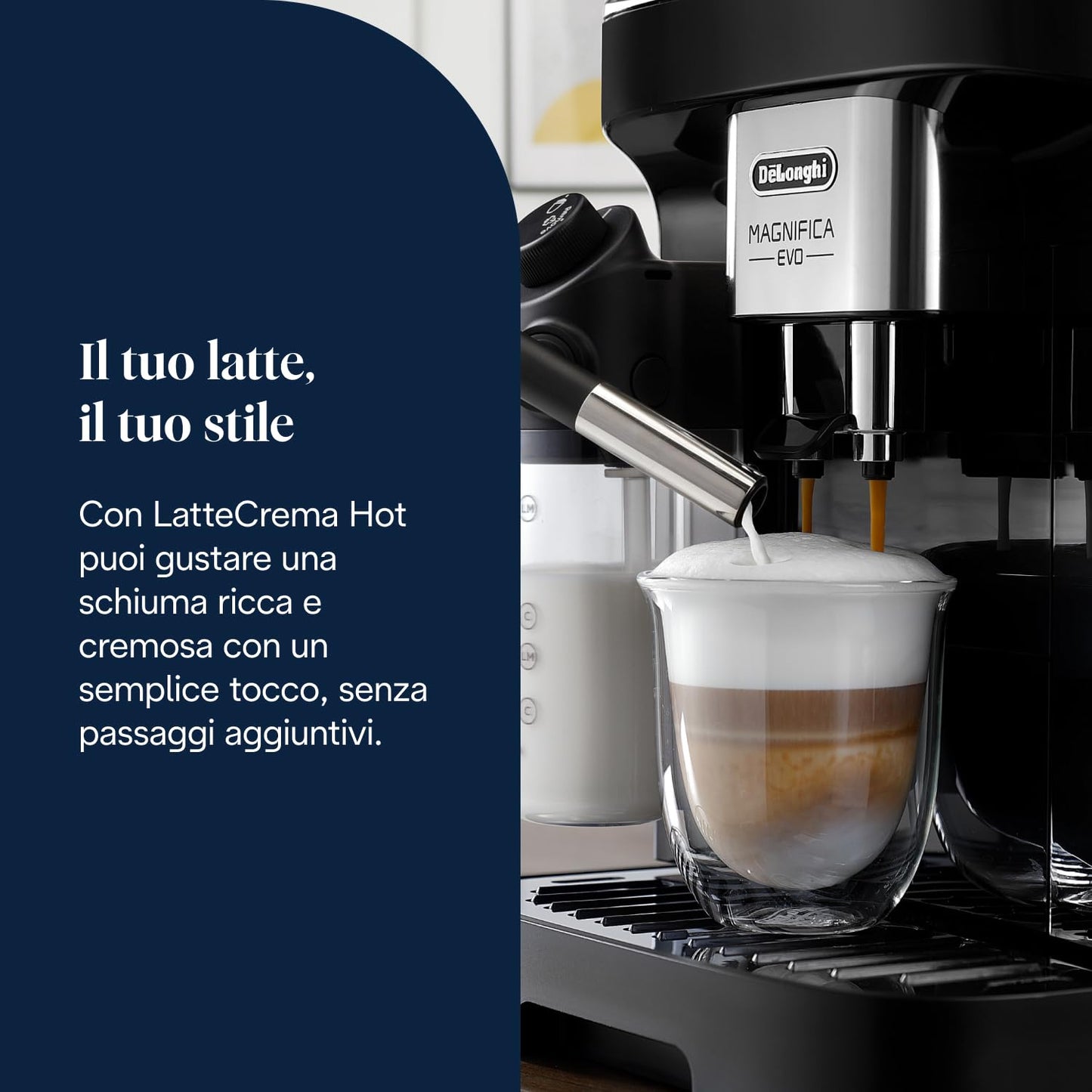 De'Longhi Magnifica Evo ECAM292.81.B Automatic Coffee Machine, 7 One-Touch Drinks, Black