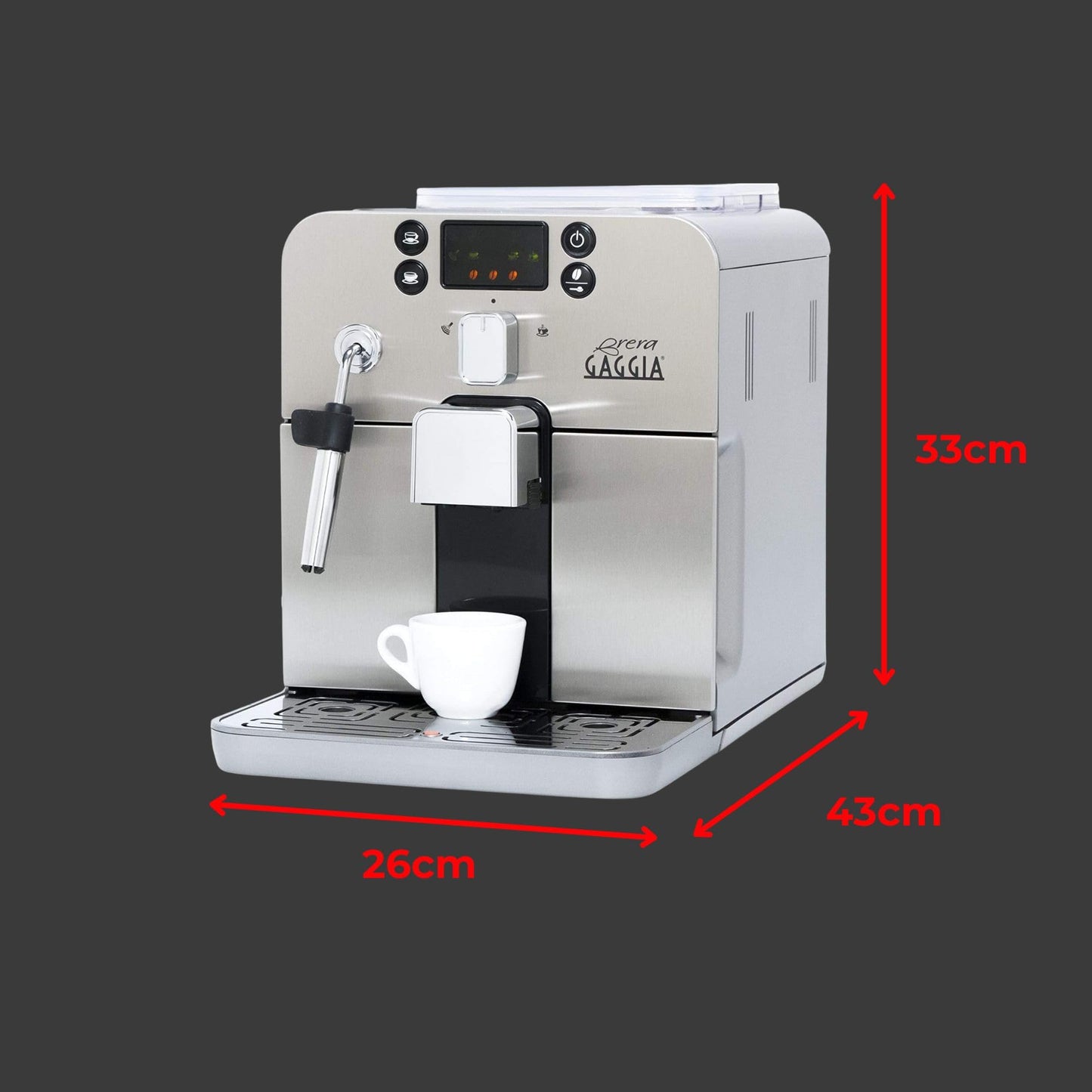 Gaggia Naviglio Deluxe Automatic Espresso Machine, Bean-to-Cup, Silver, Made in Italy