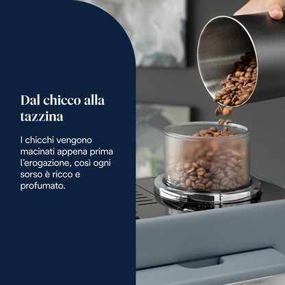 De'Longhi Rivelia EXAM440.55.G Automatic Coffee Machine, LatteCrema, 16 One-Touch Drinks