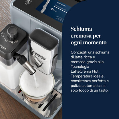 De'Longhi Rivelia EXAM440.55.G Automatic Coffee Machine, LatteCrema, 16 One-Touch Drinks