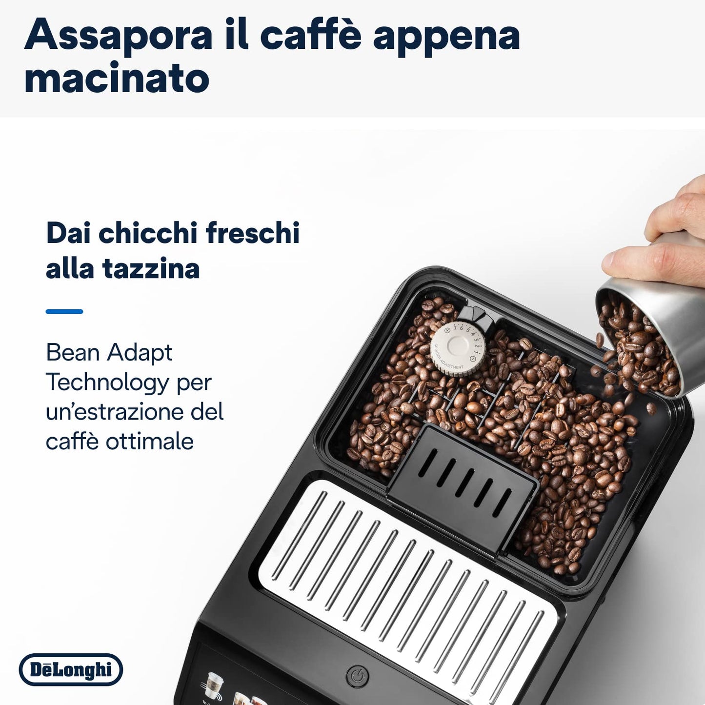 De'Longhi Eletta Explore ECAM452.67.G Coffee Machine, 50 Drinks, Cold Brew, LatteCrema