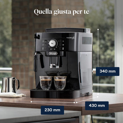 De'Longhi Magnifica S ECAM11.112.B Automatic Espresso Machine, Bean or Ground Coffee, Black