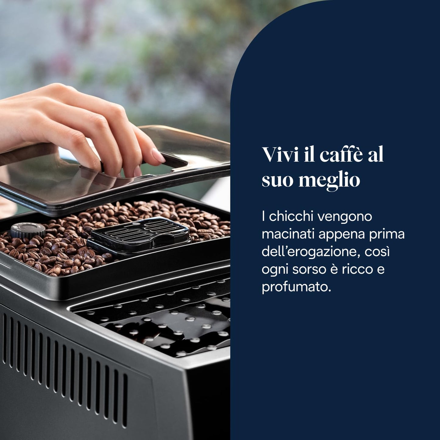 De'Longhi Magnifica S ECAM11.112.B Automatic Espresso Machine, Bean or Ground Coffee, Black