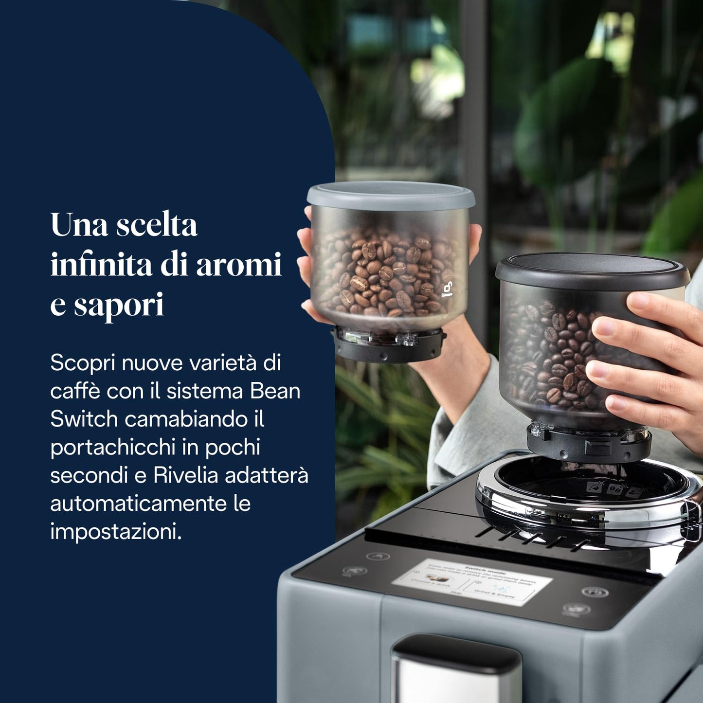 De'Longhi Rivelia EXAM440.55.G Automatic Coffee Machine, LatteCrema, 16 One-Touch Drinks