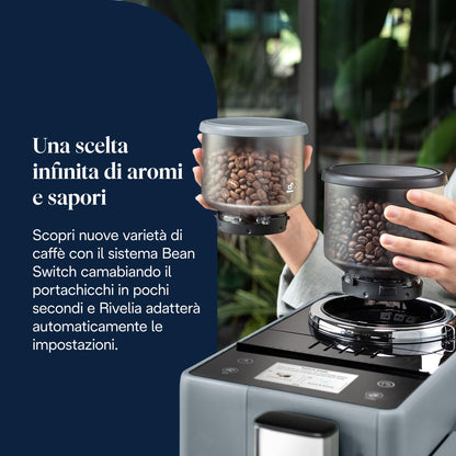 De'Longhi Rivelia EXAM440.55.G Automatic Coffee Machine, LatteCrema, 16 One-Touch Drinks